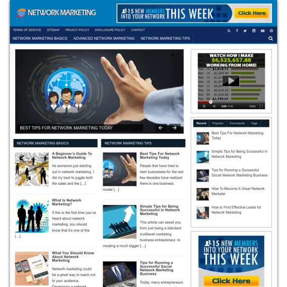 NETWORK MARKETING Website