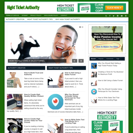 Hight Ticket Authority Website