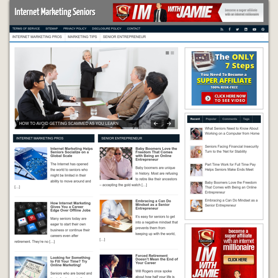 Internet Marketing Seniors Website