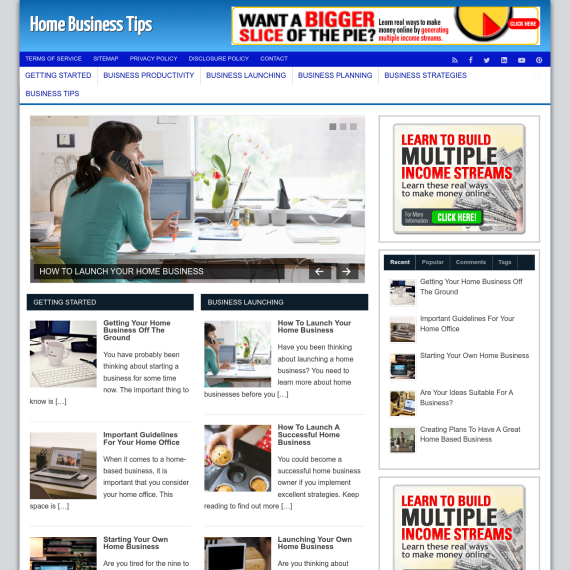 Home Business Tips Website
