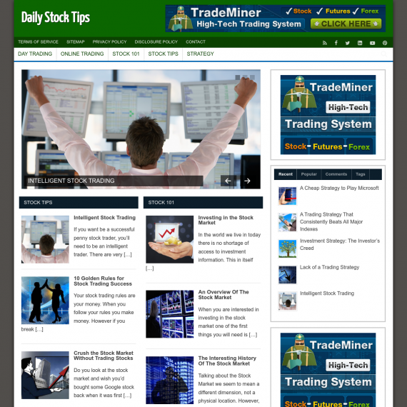 Daily Stock Tips Website