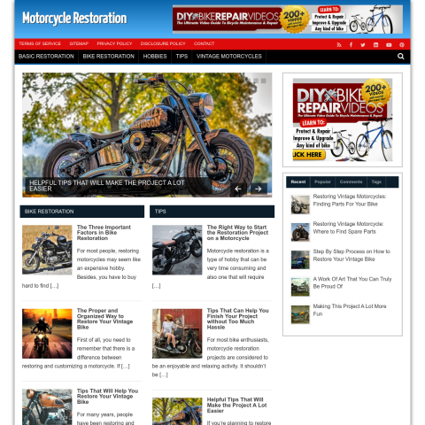 Motorcycle Restoration Website