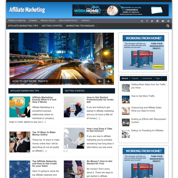 Affiliate Marketing Website