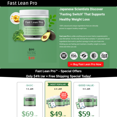 Fast Lean Pro Landing Page Website