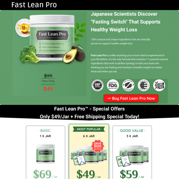 Fast Lean Pro Landing Page Website