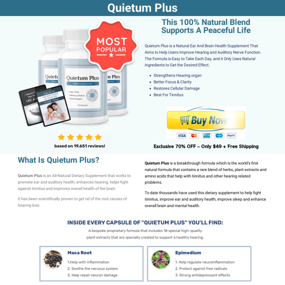 Quietum Plus Landing Page Website