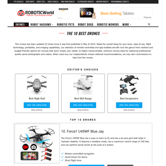 Robotic Toys Affiliate Niche