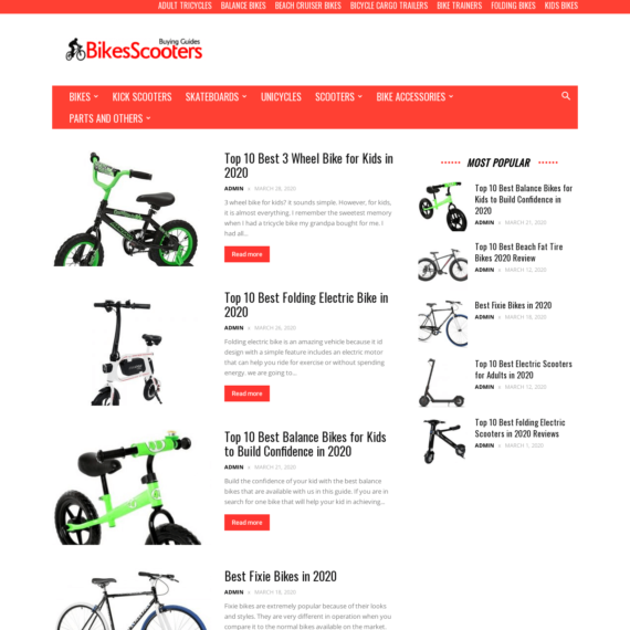 Bike and Scooters Affiliate Niche