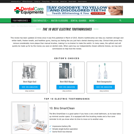 Dental Care Products Affiliate Niche