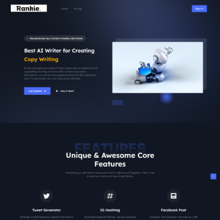 SaaS AI writer website & content generator to improve their SEO rankings and boost their visibility.